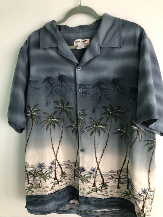 Mountain Ridge Other - Vintage Y2K Hawaiian Collection Coastal Palm Short Sleeve Button-Down Shirt